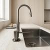 Pure.Sink Elite Steel Shine built-in soap dispenser PVD Gun Metal, refillable from above PS9010-61